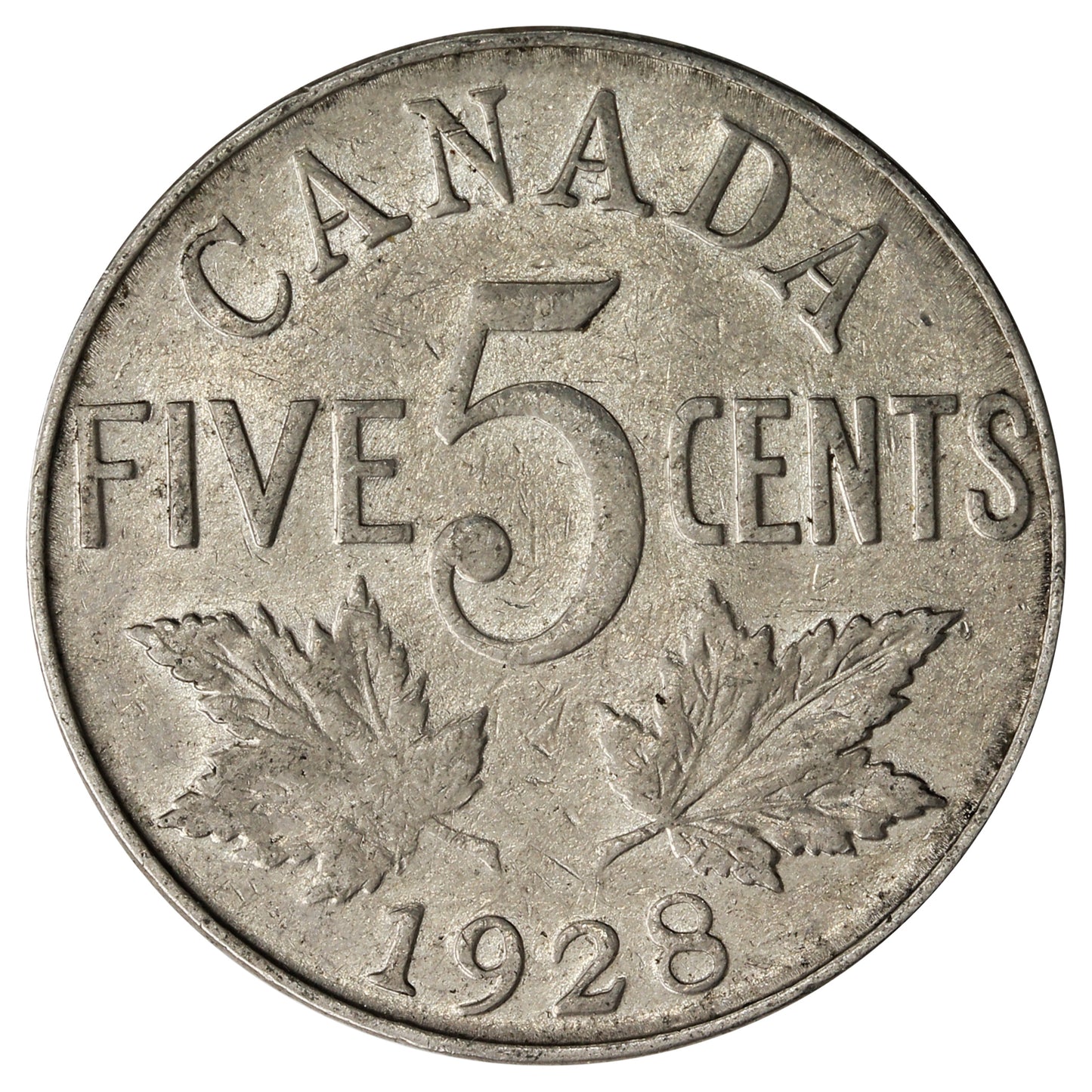 1928 Canada 5-cents F-VF (F-15)