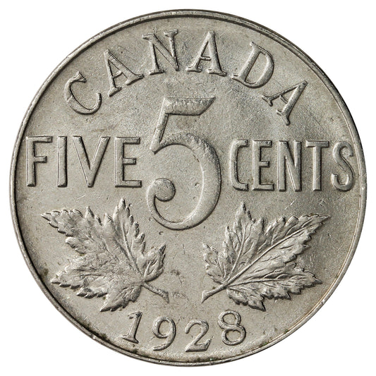 1928 Canada 5-cents EF-AU (EF-45)