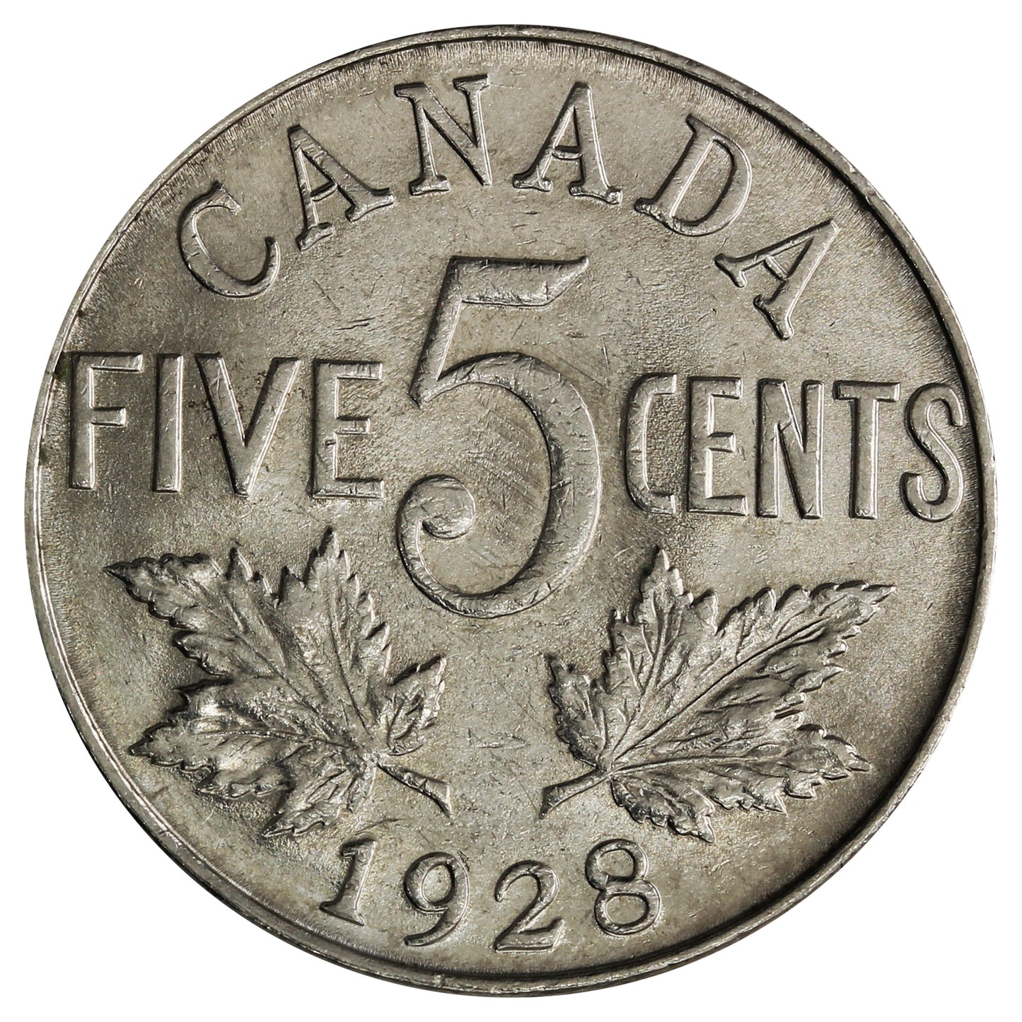 1928 Canada 5-cents AU-UNC (AU-55) $