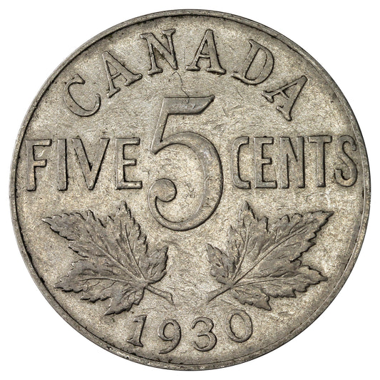 1930 Canada 5-cents Very Fine (VF-20)