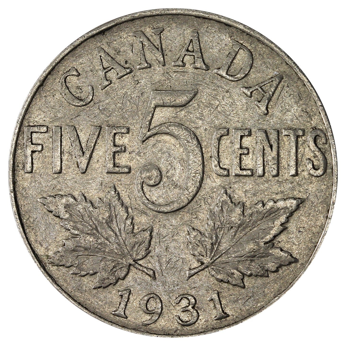 1931 Canada 5-cents Very Good (VG-8)