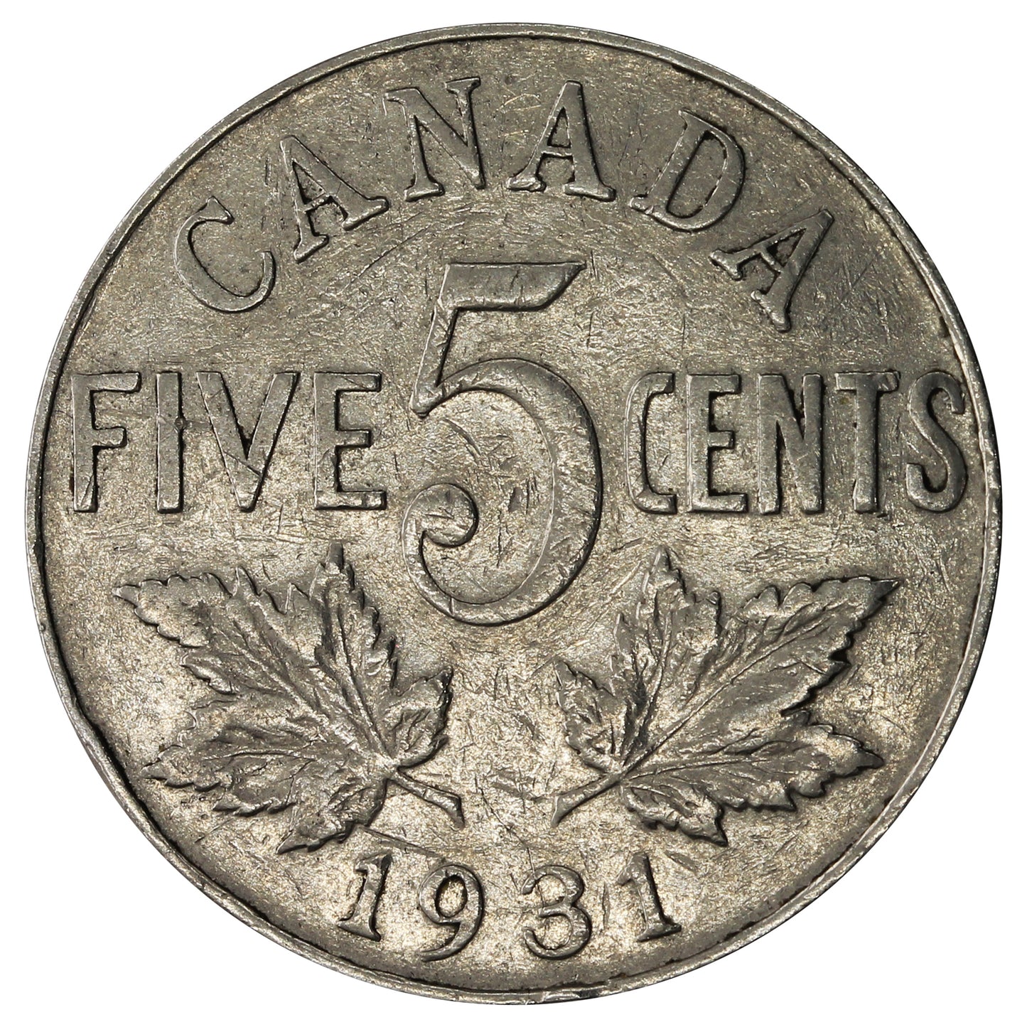 1931 Canada 5-cents Fine (F-12)