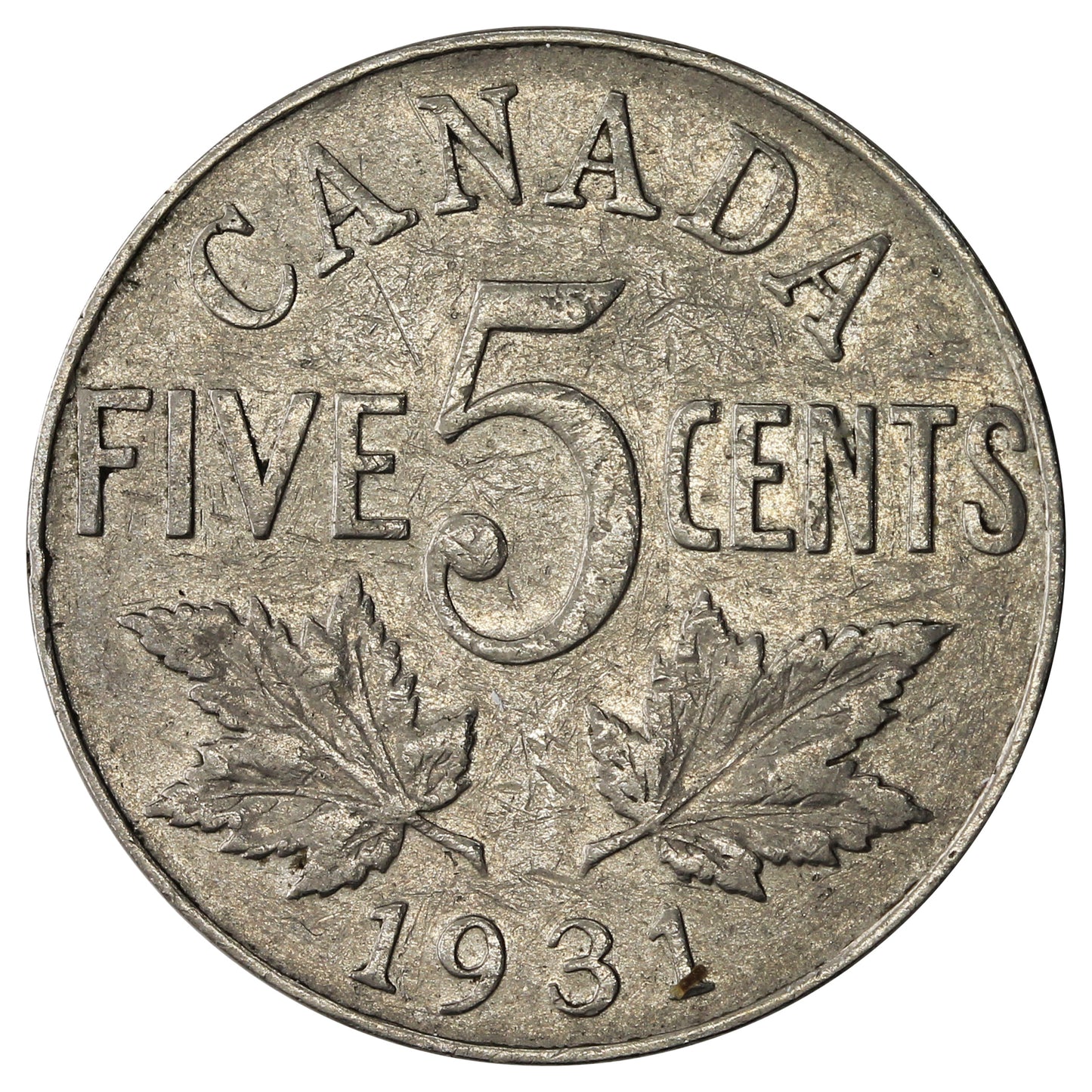 1931 Canada 5-cents F-VF (F-15)