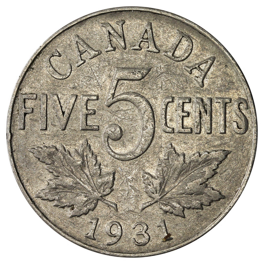 1931 Canada 5-cents F-VF (F-15)