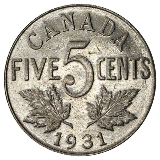 1931 Canada 5-cents EF-AU (EF-45) $