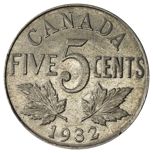 1932 Canada 5-cents Very Fine (VF-20)