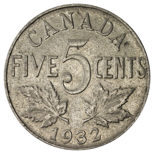 1932 Canada 5-cents VG-F (VG-10)