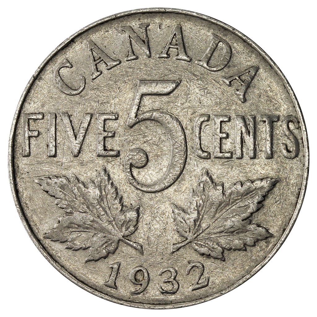 1932 Canada 5-cents F-VF (F-15)