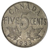 1933 Canada 5-cents Very Good (VG-8)