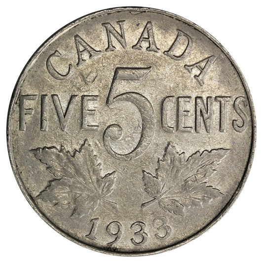 1933 Canada 5-cents Very Fine (VF-20)