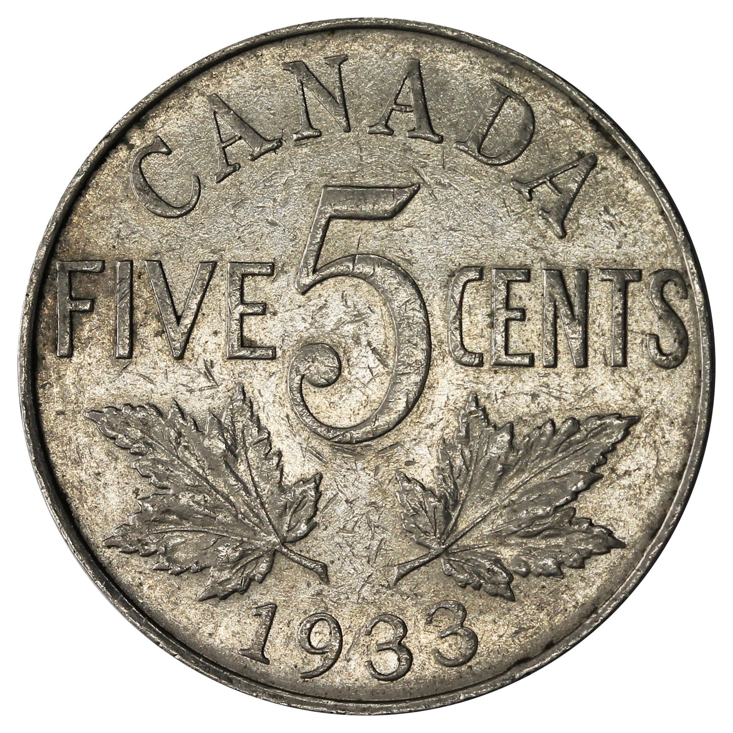 1933 Canada 5-cents VF-EF (VF-30)