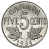 1934 Canada 5-cents AU-UNC (AU-55) $