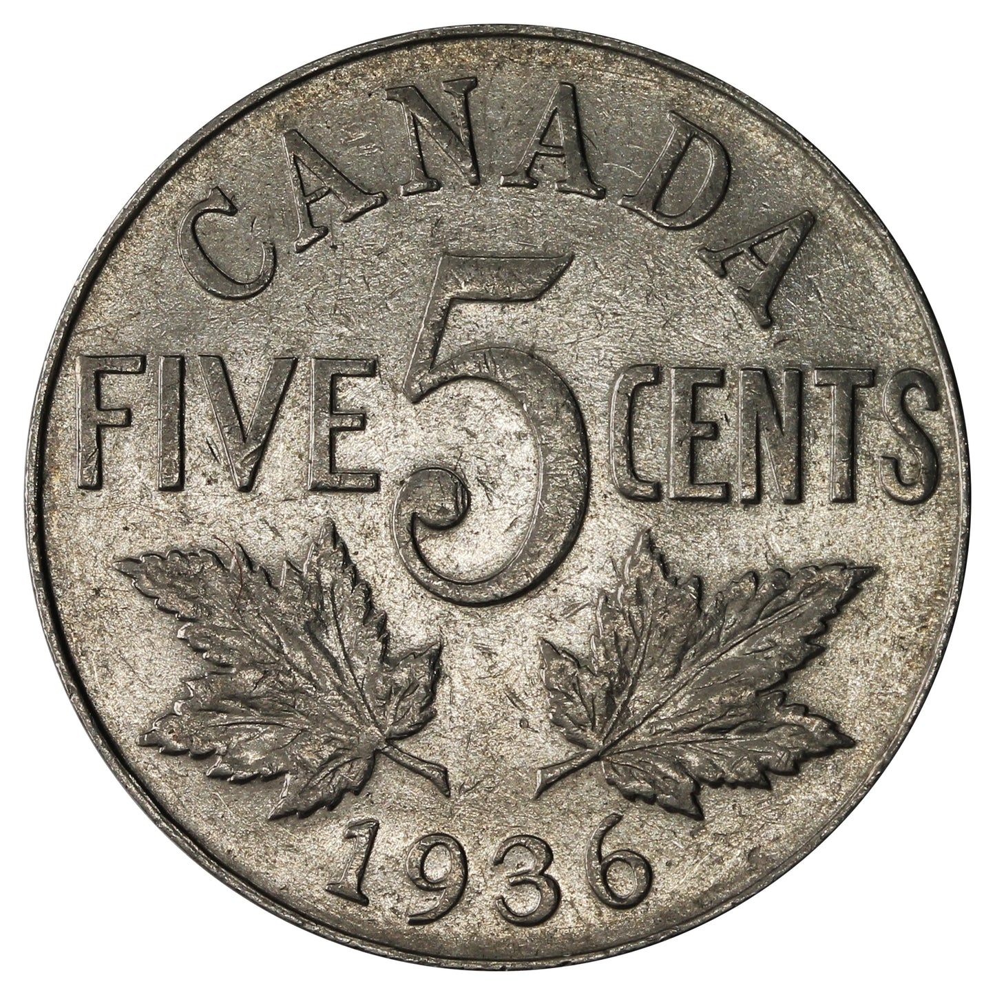 1936 Canada 5-cents VF-EF (VF-30)