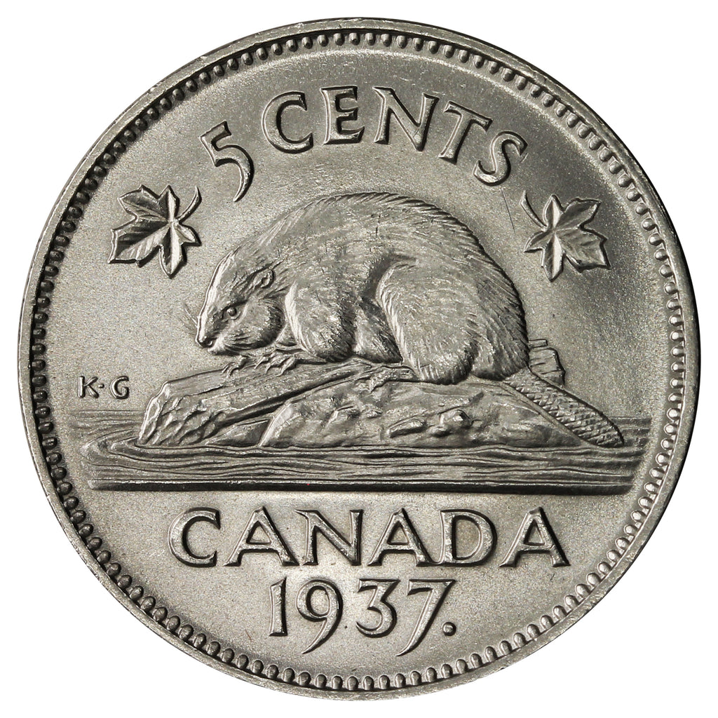 1937 Canada 5-cents Gem Brilliant Uncirculated (MS-65) $