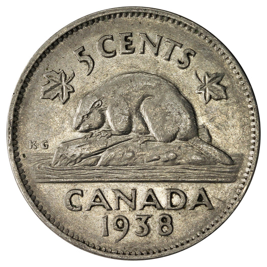 1938 Canada 5-cents Circulated