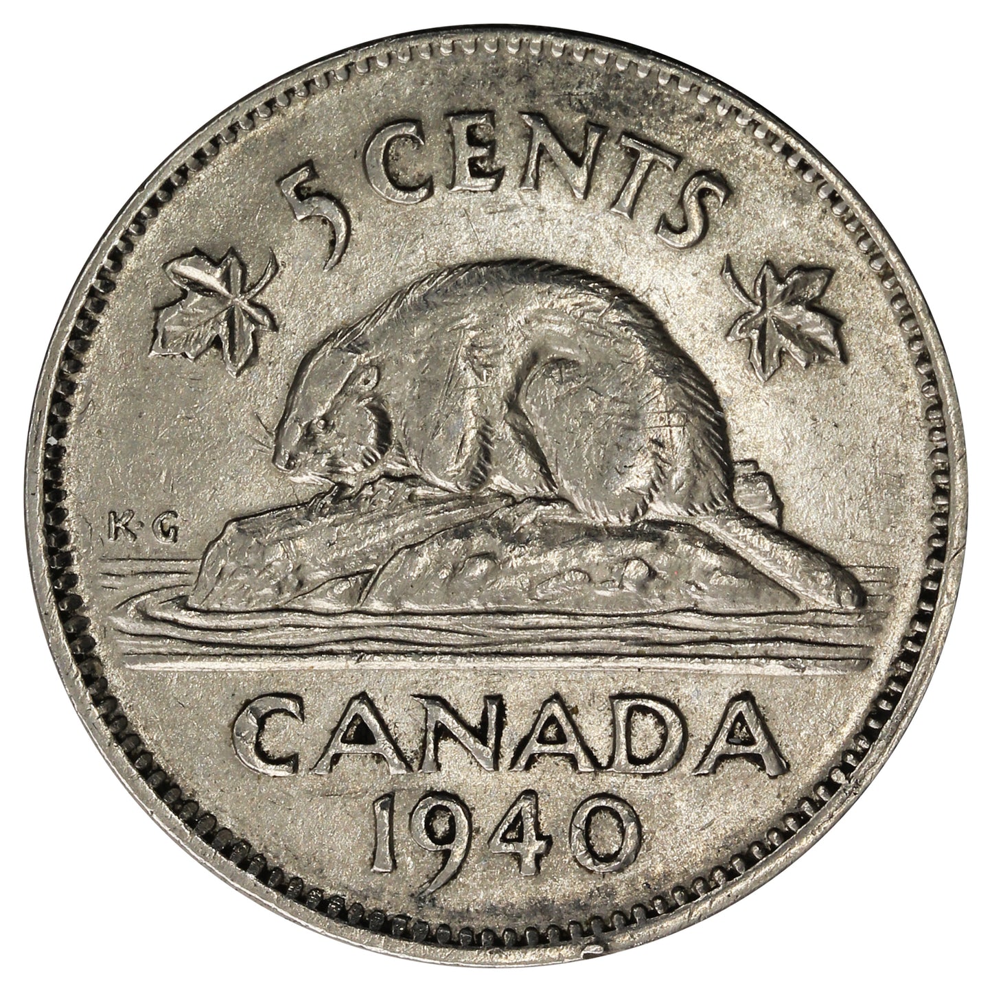 1940 Canada 5-cents Extra Fine (EF-40)