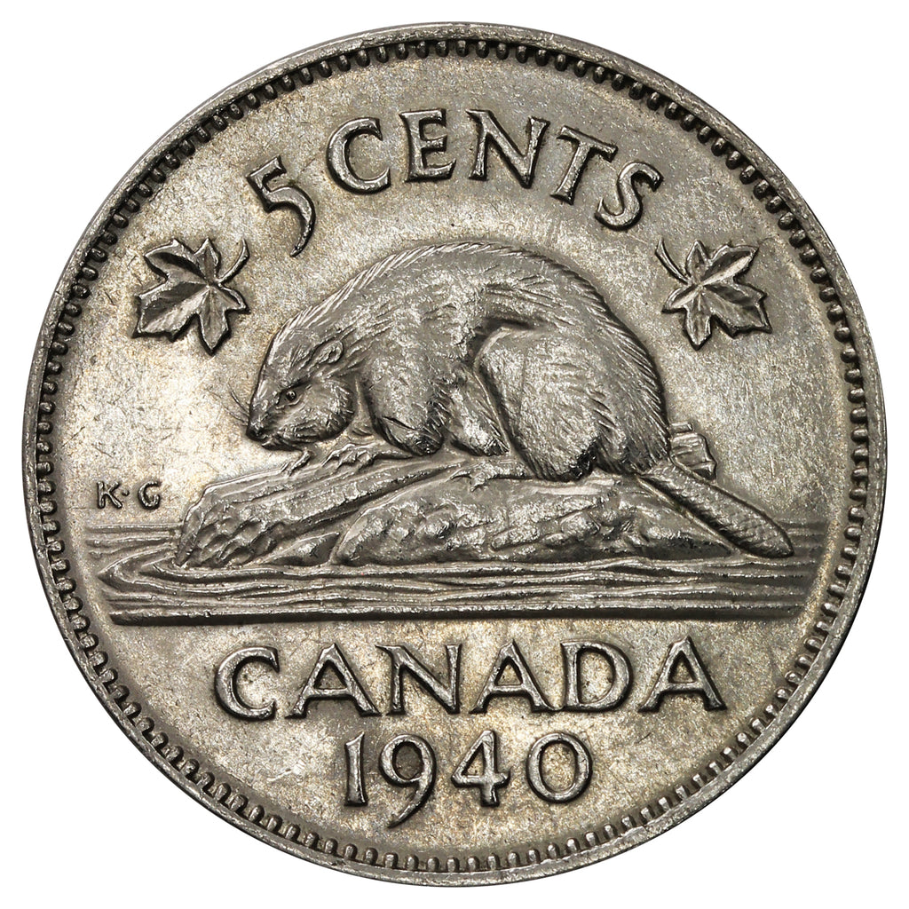 1940 Canada 5-cents AU-UNC (AU-55)