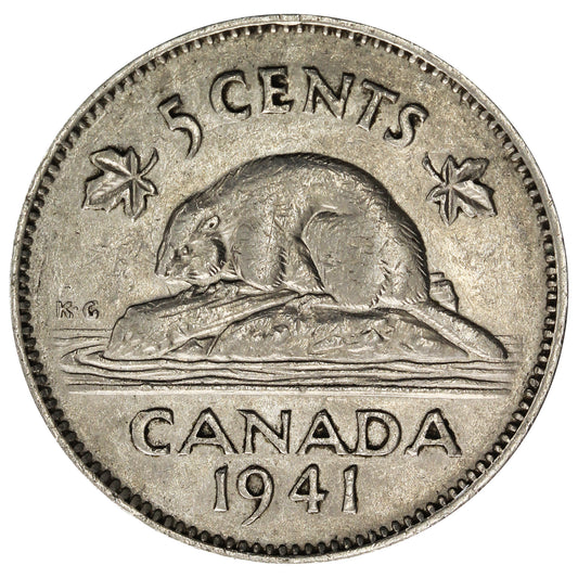 1941 Canada 5-cents Very Fine (VF-20)