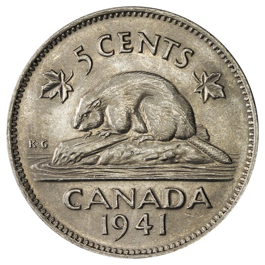 1941 Canada 5-cents Uncirculated (MS-60)