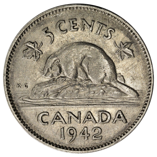 1942 Nickel Canada 5-cents Circulated