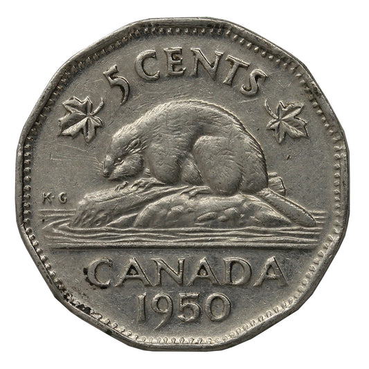 1950 Canada 5-cents Circulated