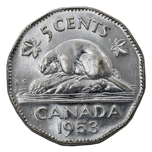 1953 NSS Canada 5-cents EF-AU (EF-45)