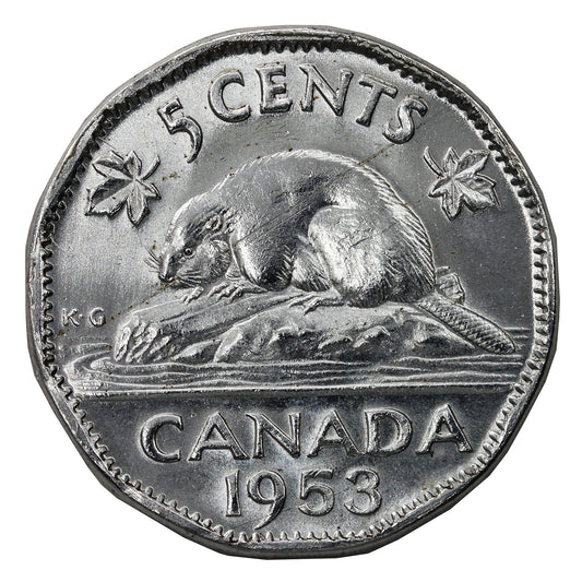 1953 SS Canada 5-cents Brilliant Uncirculated (MS-63)