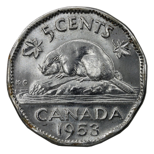 1953 SS Canada 5-cents AU-UNC (AU-55)