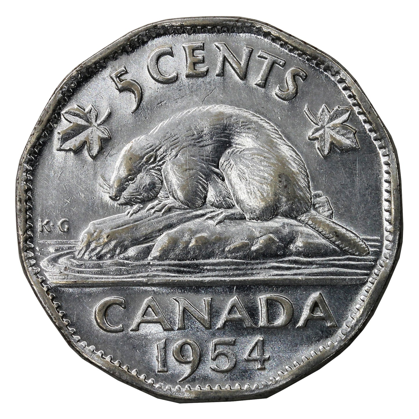 1954 Canada 5-cents VF-EF (VF-30)