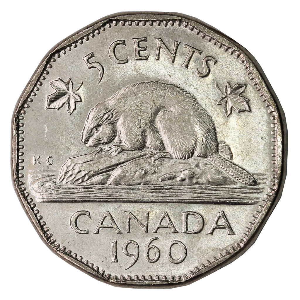 1960 Canada 5-cents Brilliant Uncirculated (MS-63)