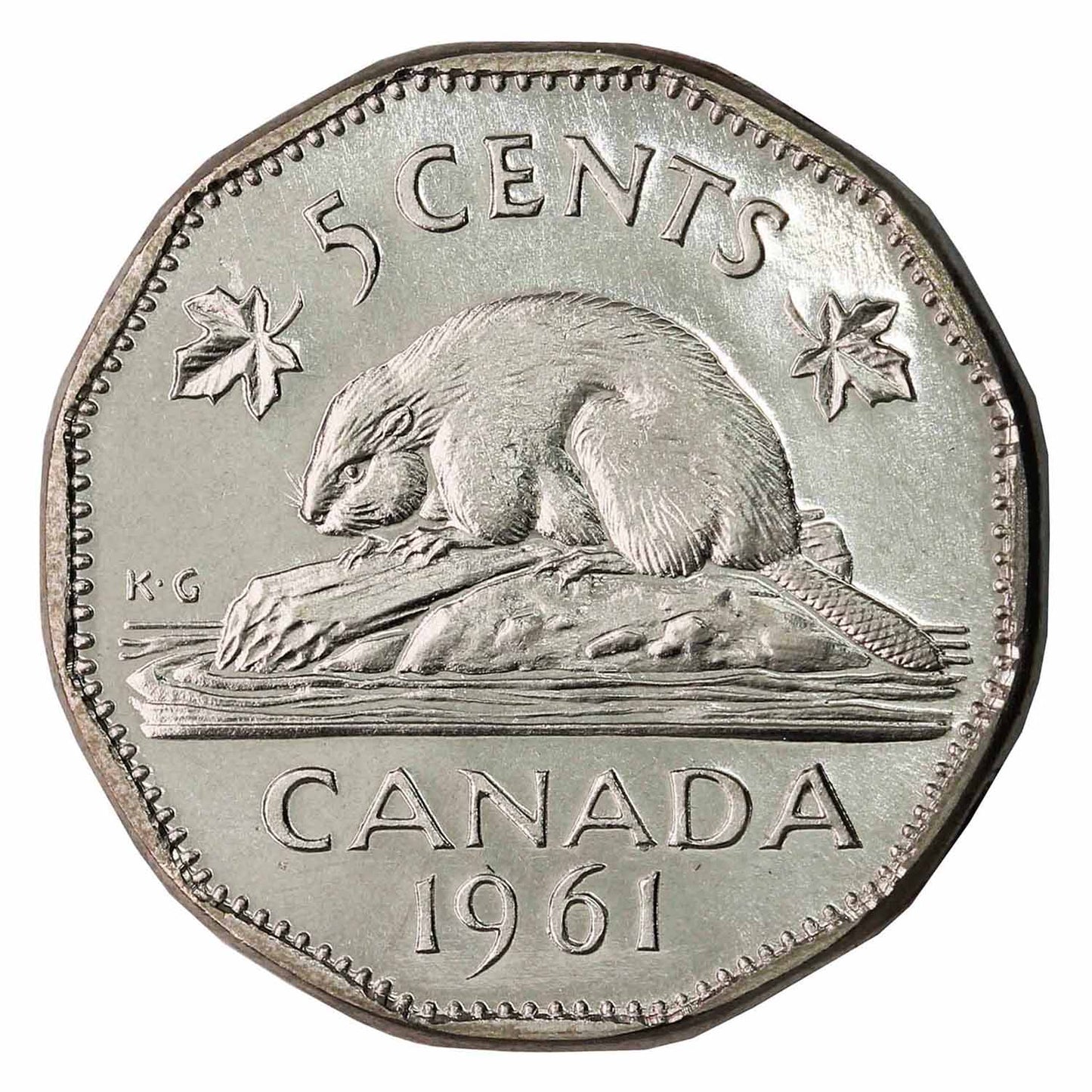 1961 Canada 5-cents Proof Like