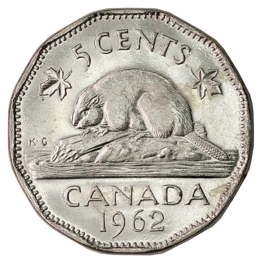 1962 Canada 5-cents Choice Brilliant Uncirculated (MS-64)