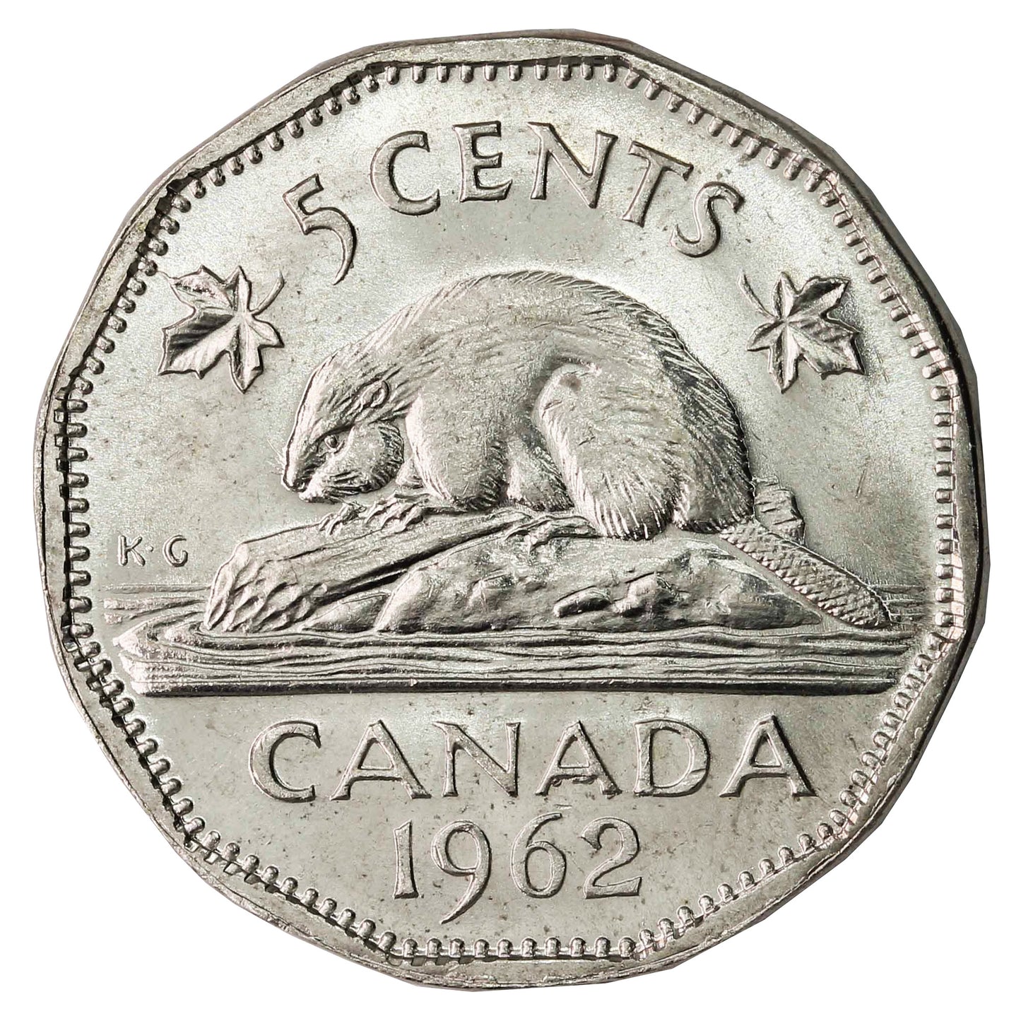 1962 Canada 5-cents Brilliant Uncirculated (MS-63)