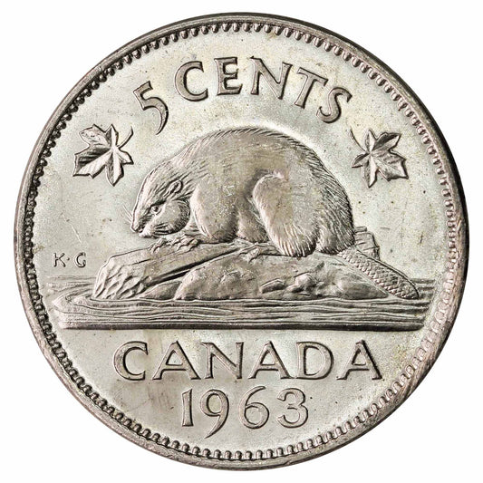 1963 Canada 5-cents Brilliant Uncirculated (MS-63)