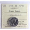 1963 Canada 5-cents ICCS Certified PL-66 Heavy Cameo