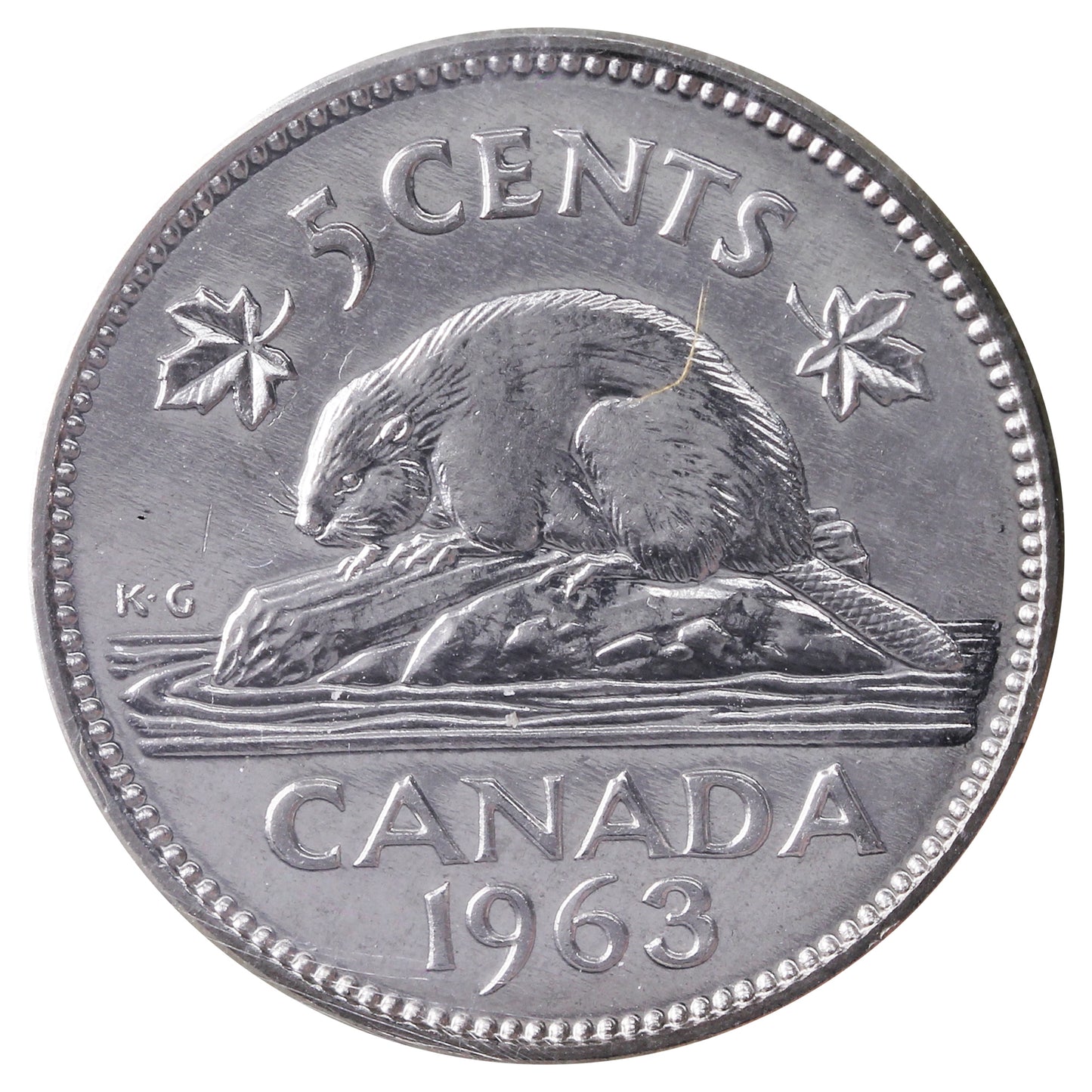 1963 Canada 5-cents ICCS Certified PL-66 Heavy Cameo