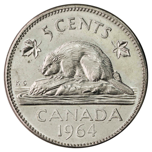 1964 Canada 5-cents Brilliant Uncirculated (MS-63)