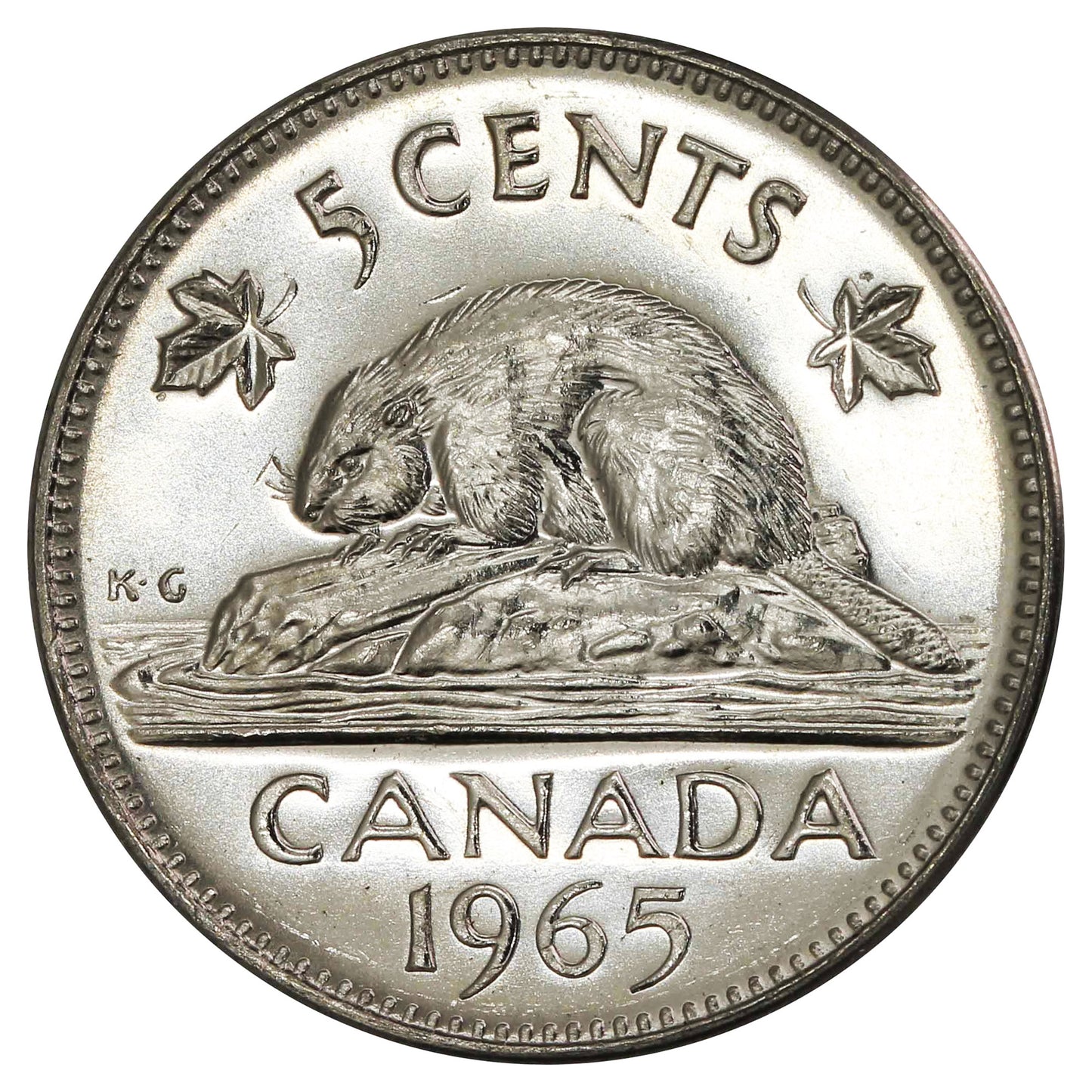 1965 Canada 5-cents Brilliant Uncirculated (MS-63)