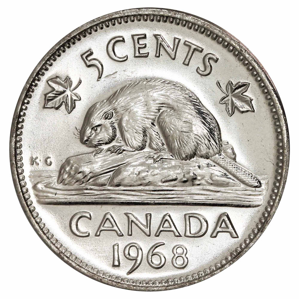 1968 Canada 5-cents Brilliant Uncirculated (MS-63)