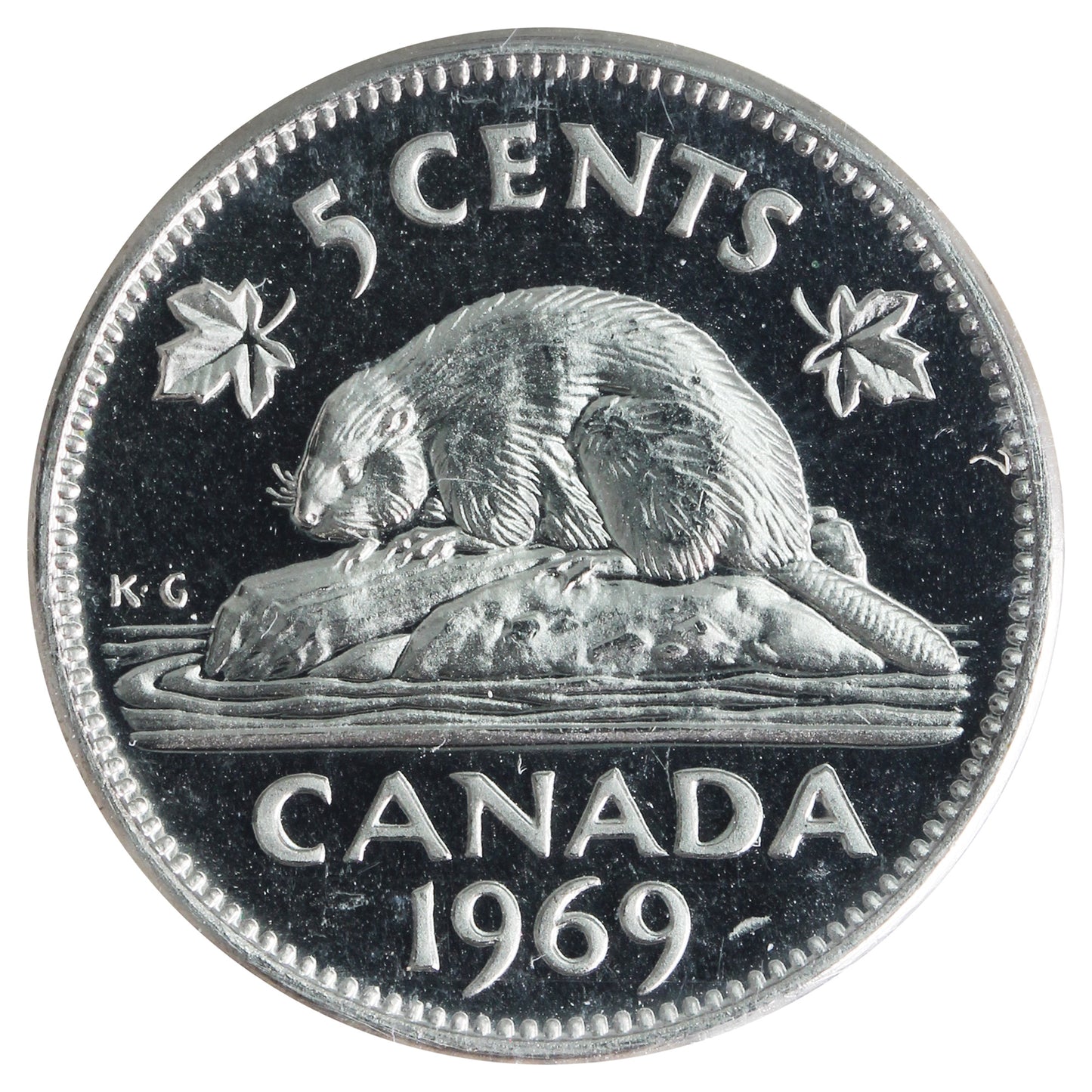 1969 Canada 5-cents ICCS Certified PL-64 Ultra Heavy Cameo