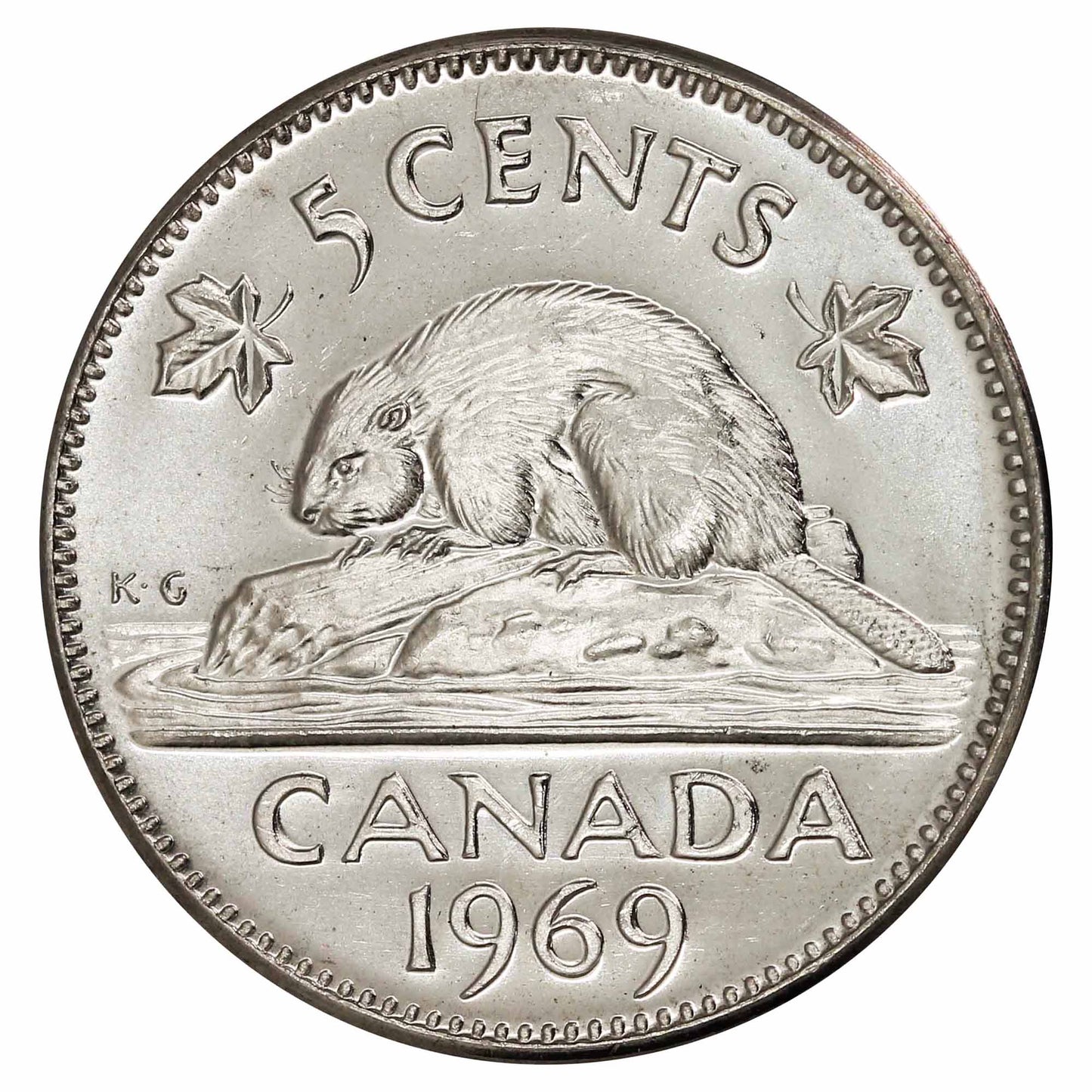 1969 Canada 5-cents Brilliant Uncirculated (MS-63)