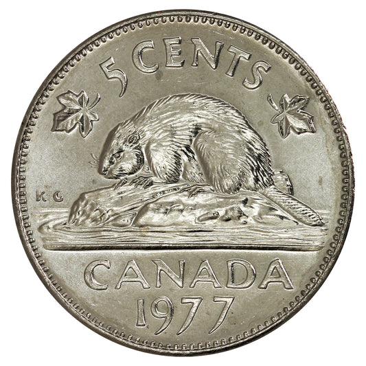 1977 High 7 Canada 5-cents Brilliant Uncirculated (MS-63)