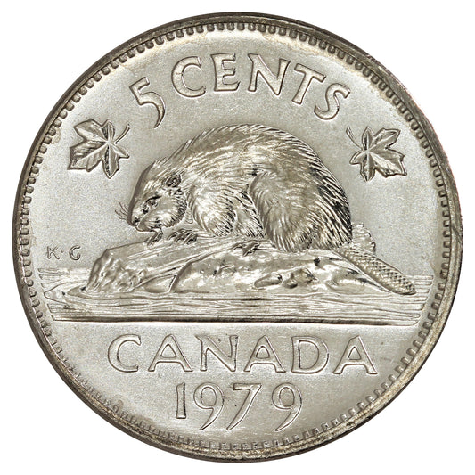 1979 Canada 5-cents Brilliant Uncirculated (MS-63)