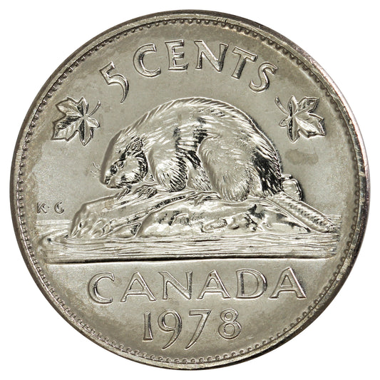 1978 Canada 5-cents Brilliant Uncirculated (MS-63)