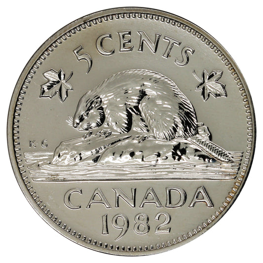 1982 Canada 5-cents Proof Like