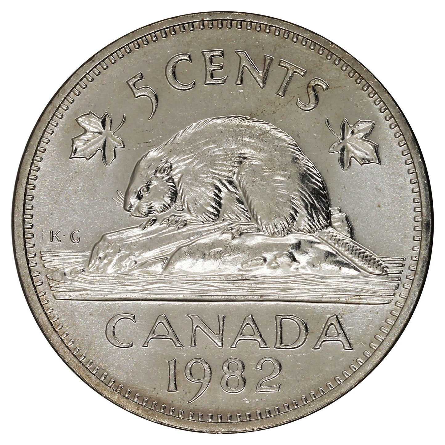 1982 Canada 5-cents Brilliant Uncirculated (MS-63)