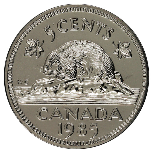 1985 Canada 5-cents Proof Like