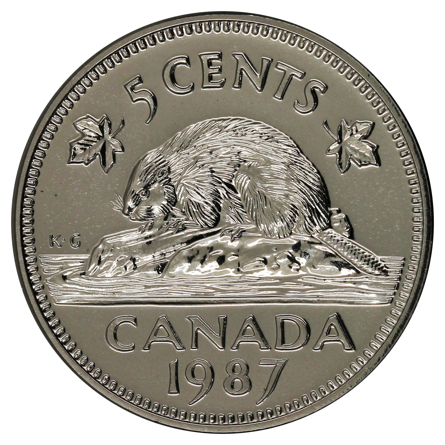 1987 Canada 5-cents Proof Like