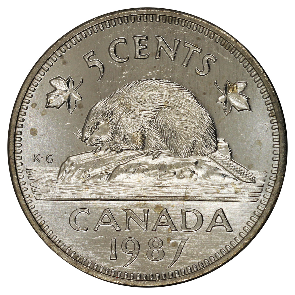 1987 Canada 5-cents Brilliant Uncirculated (MS-63)