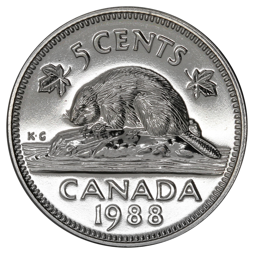 1988 Canada 5-cents Proof Like